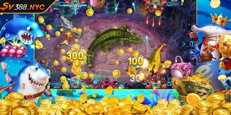 Bắn Cá Lucky Fishing SV388, Săn Thưởng Kiếm Tiền Bất Tận 4 Nhắm bắn cá theo đàn