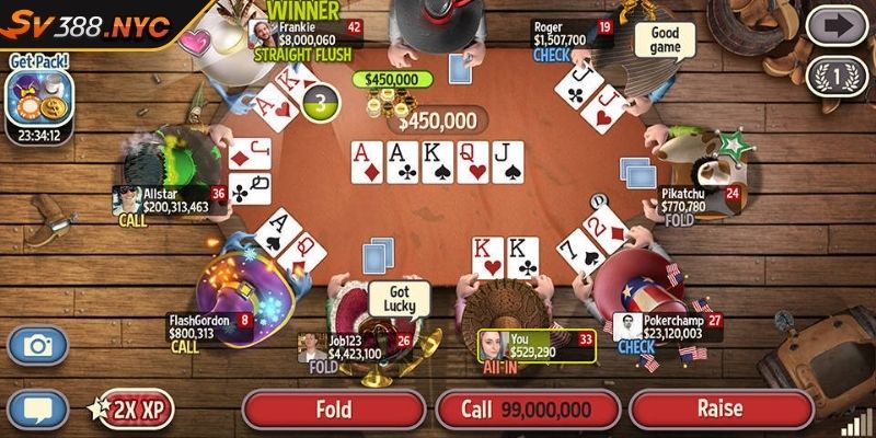 Poker SV388, Trò Chơi Bài Hấp Dẫn Nền Tảng Casino Trực Tuyến 4 Vòng cược flop là khi ba quân bài chung sẽ được lật ngửa